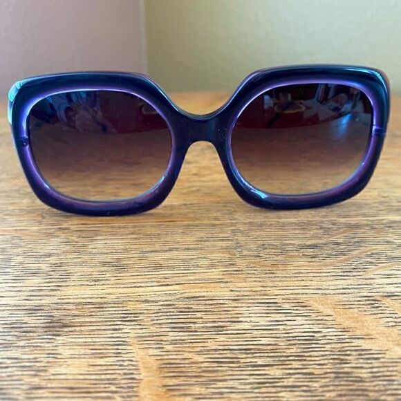 Matsuda M2035 Rectangle Sunglasses Deep Purple w/Grey Gradient Lenses. New - Picture 7 of 14